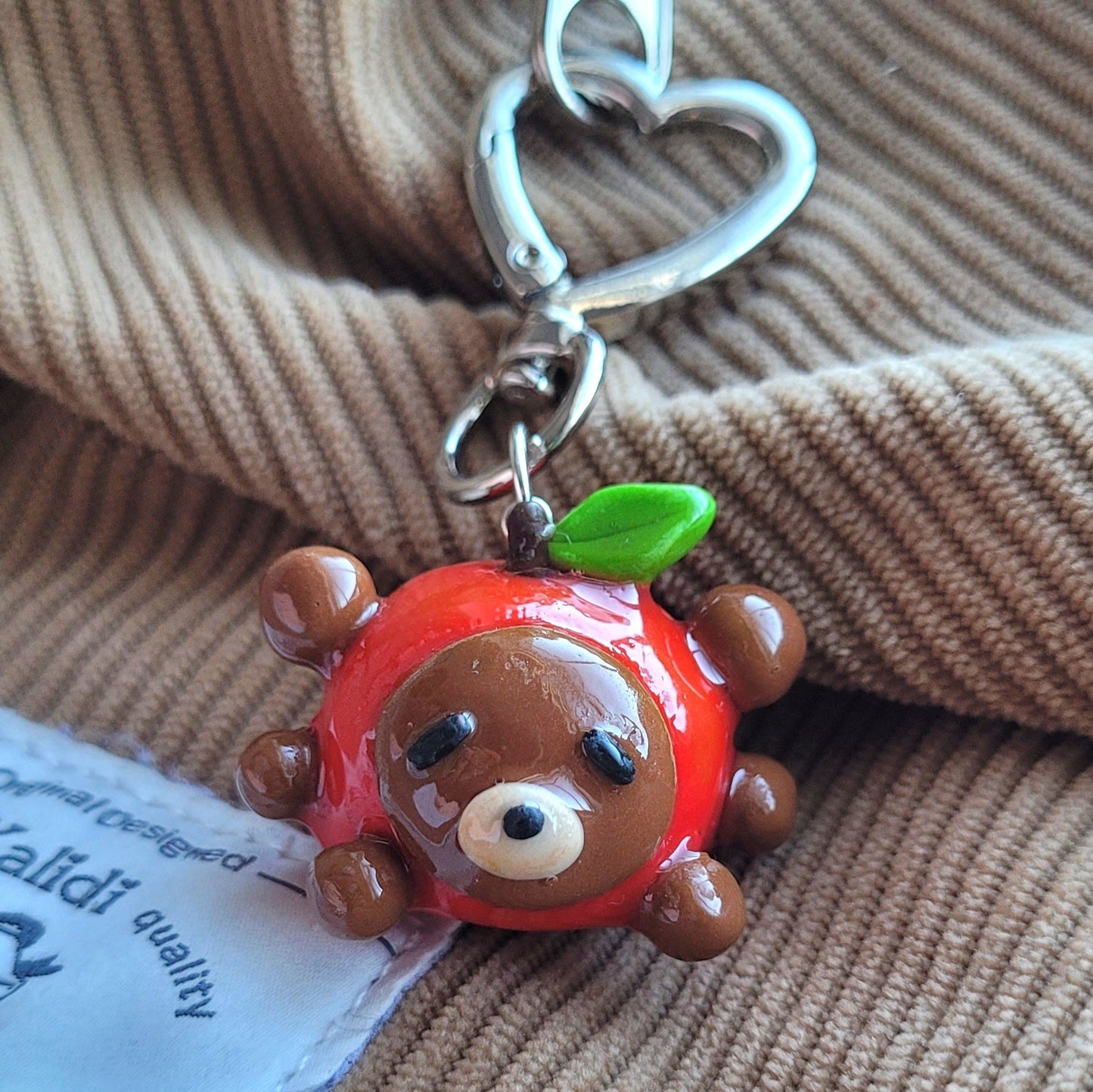 apple bear keychain