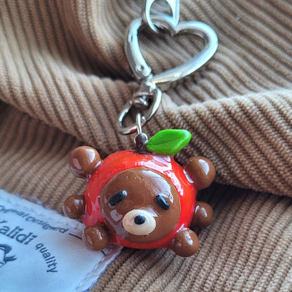 apple bear keychain