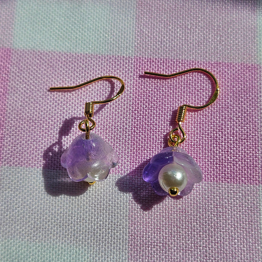 purple haze lily earrings